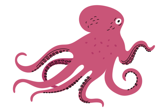 Download Cute Mollusk Twisted Long Limb. Octopus - Premium Resources