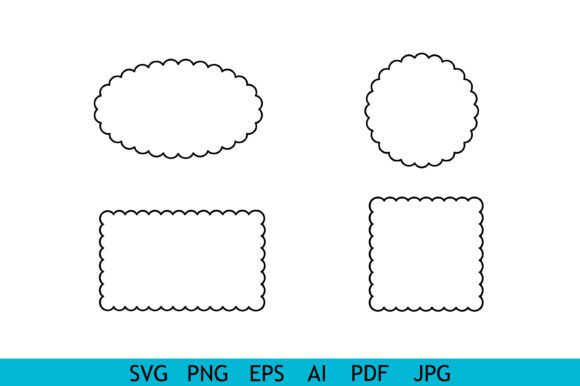 Download Scallop Frame Border SVG Set - Scallop Collection