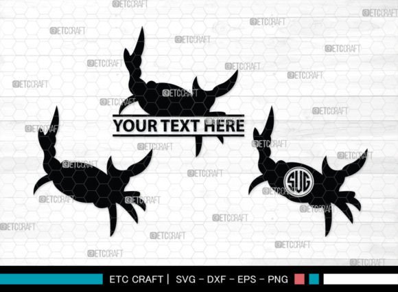 Download Crab Monogram, Crab Silhouette, Crab SVG - Crab svg Collection