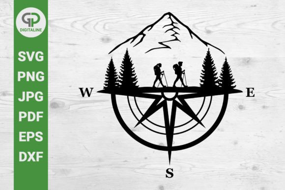 Download Hiking in the Mountains SVG, Hikers SVG - Hiking Collection