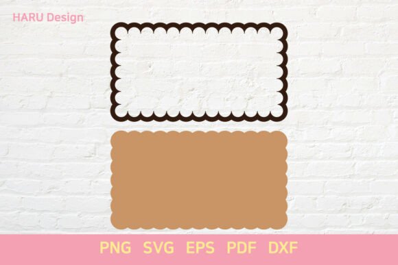 Download Scallop Shape Rectangle Frame Sign Label - Scallop Collection