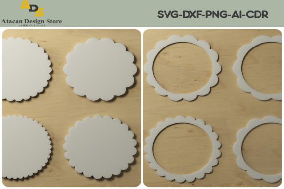 Download Scallop Circle Shapes Digital Files 265 - Scallop Collection