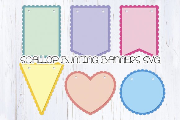 Download Scallop Bunting Banners SVG - Scallop Collection