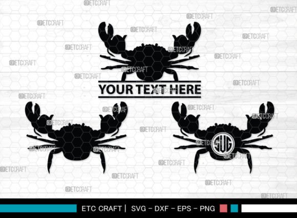 Download Crab Monogram, Crab Silhouette, Crab SVG - Crab svg Collection